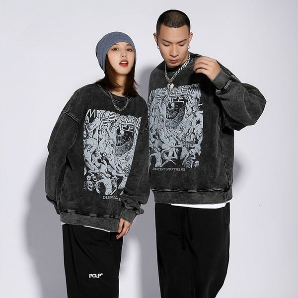 men's hoodies sweatshirts streetwear vintage washed graphic printed sweatshirt mens hip hop harajuku oversized casual fleece cotton pul, Black
men's hoodies sweatshirts streetwear vintage washed graphic printed sweatshirt mens hip hop harajuku oversized casual fleece cotton pul, Black