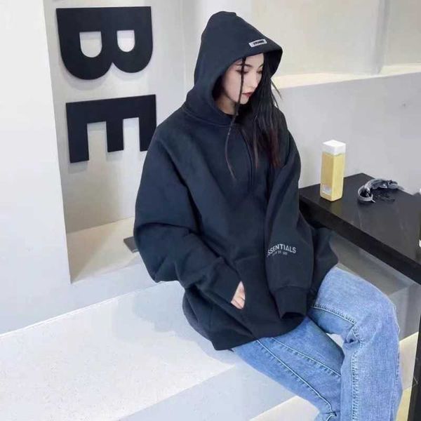 hoodies hweatshirts cardigan fog double essentials sweatshirt long sleeve loose zip letters coupler plunged coat tide, Black
hoodies hweatshirts cardigan fog double essentials sweatshirt long sleeve loose zip letters coupler plunged coat tide, Black
