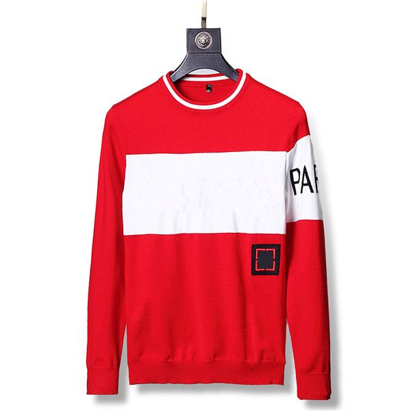 new fashion sweater luxury men pullover sweatshirts black red jumpers all cotton letters embroidery o-neck long sleeve knitred women clothes, White;black
new fashion sweater luxury men pullover sweatshirts black red jumpers all cotton letters embroidery o-neck long sleeve knitred women clothes, White;black
