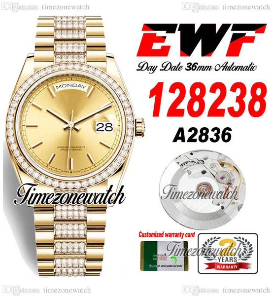 ewf daydate 36mm 128235 a2836 automatic mens watch yellow gold champagne stick dial diamond oystersteel bracelet same serial card super edit, Slivery;brown
ewf daydate 36mm 128235 a2836 automatic mens watch yellow gold champagne stick dial diamond oystersteel bracelet same serial card super edit, Slivery;brown
