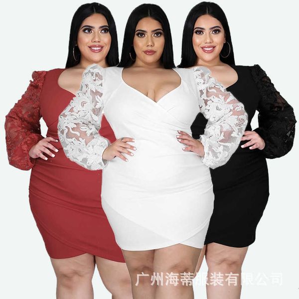 casual dress 2021 new large women's hollow out embroidery long sleeve v-neck cross wrapped hip now, Black;gray
casual dress 2021 new large women's hollow out embroidery long sleeve v-neck cross wrapped hip now, Black;gray