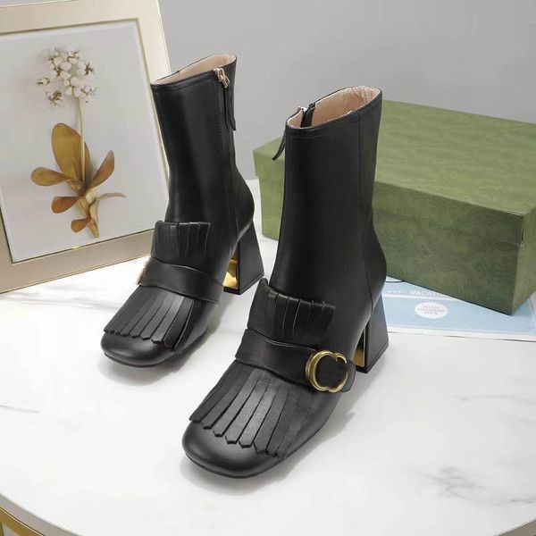 2022 superior quality luxury designers women half boots mixed color wool square toes rainboots chunky heels platform shoes combat ankle boot, Black
2022 superior quality luxury designers women half boots mixed color wool square toes rainboots chunky heels platform shoes combat ankle boot, Black