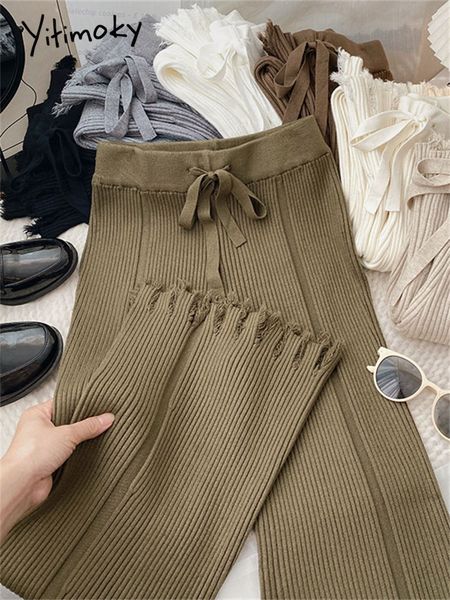 women s pants s yitimoky knitted flare women fall winter high waisted drawstring hem tassel korean fashion skinny y2k trousers 220930, Black;white
women s pants s yitimoky knitted flare women fall winter high waisted drawstring hem tassel korean fashion skinny y2k trousers 220930, Black;white
