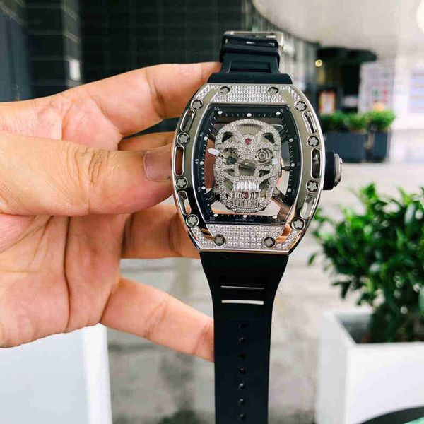 multi-function superclone business leisure mens richa milles automatic mechanical watch hollowed out skull with diamond all over the sky, Slivery;golden
multi-function superclone business leisure mens richa milles automatic mechanical watch hollowed out skull with diamond all over the sky, Slivery;golden