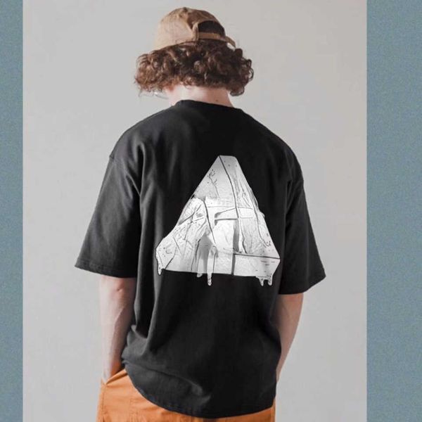 classic three-dimensional triangle printing short-sleeved t-shirt fashion brand p alace summer new loose cotton couple shirts round neck, White;black
classic three-dimensional triangle printing short-sleeved t-shirt fashion brand p alace summer new loose cotton couple shirts round neck, White;black