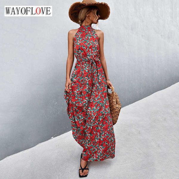 party dresses wayoflove women summer holiday floral print long dress beach casual neck-mounted bandage vestidos folds party dress elegant t2, White;black
party dresses wayoflove women summer holiday floral print long dress beach casual neck-mounted bandage vestidos folds party dress elegant t2, White;black