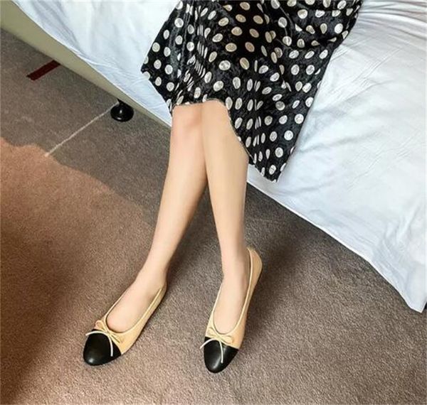 ballet flats designer classic shoes women basic leather tweed cloth two color splice bow round ballet shoe fashion luxury flats womens shoes, Black
ballet flats designer classic shoes women basic leather tweed cloth two color splice bow round ballet shoe fashion luxury flats womens shoes, Black