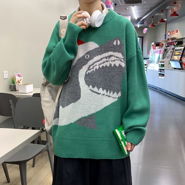 men s sweaters shark men jumper winter warm pullover harajuku anime sweat christmas couple outfit y2k clothes 220930, White;black
men s sweaters shark men jumper winter warm pullover harajuku anime sweat christmas couple outfit y2k clothes 220930, White;black