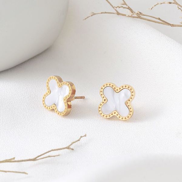 titanium steel leaf studs earrings women brand 18k rose gold plated fashion shell flower jewelry gift black green white red four leaves char, Golden;silver
titanium steel leaf studs earrings women brand 18k rose gold plated fashion shell flower jewelry gift black green white red four leaves char, Golden;silver