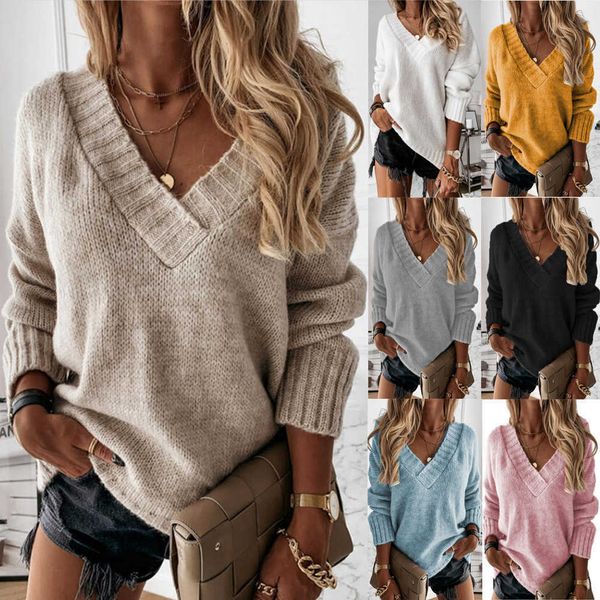 ms. sweater women's fashion 2022 autumn winter new solid color v-neck long sleeve pullover top, White;black
ms. sweater women's fashion 2022 autumn winter new solid color v-neck long sleeve pullover top, White;black