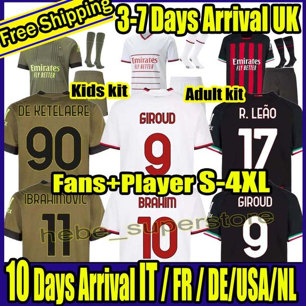 s-4xl ibrahimovic 22 23 soccer jersey ac milans giroud r.leao bennacer theo romagnoli florenzi tonali rebic 2022 2023 football shirt maillot, Black;yellow
s-4xl ibrahimovic 22 23 soccer jersey ac milans giroud r.leao bennacer theo romagnoli florenzi tonali rebic 2022 2023 football shirt maillot, Black;yellow