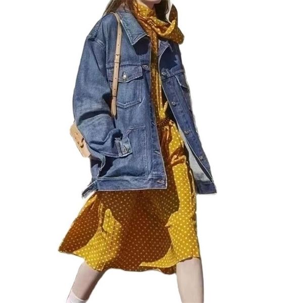 womens jackets 693998 women denim coat luxury coat women jean jacket metal button design washed denim blue colour loose coat 220930, Black;brown
womens jackets 693998 women denim coat luxury coat women jean jacket metal button design washed denim blue colour loose coat 220930, Black;brown