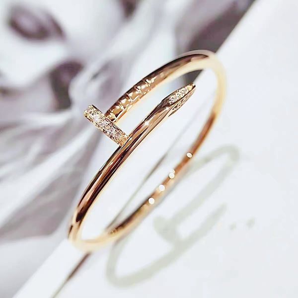 classic nail bracelet designer womens bangle 18k gold boy girl valentine's day christmas love gift 316l stainless steel beads, Black
classic nail bracelet designer womens bangle 18k gold boy girl valentine's day christmas love gift 316l stainless steel beads, Black