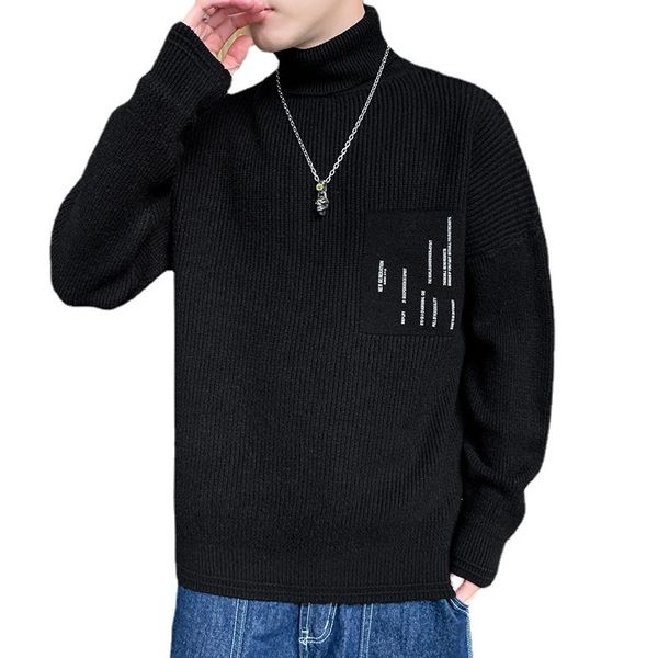men s sweaters fashion classical turtleneck long sleeve winter warm pullovers 220930, White;black
men s sweaters fashion classical turtleneck long sleeve winter warm pullovers 220930, White;black
