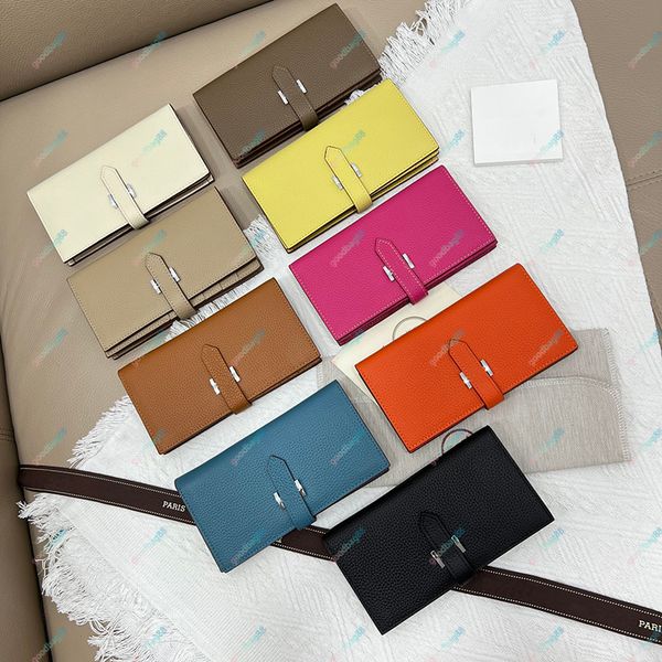 paris designer wallet bearn solid color togo leather internal zipper pocket vertical purse silver hardware lock coin card holders purse 17.5, Red;black
paris designer wallet bearn solid color togo leather internal zipper pocket vertical purse silver hardware lock coin card holders purse 17.5, Red;black