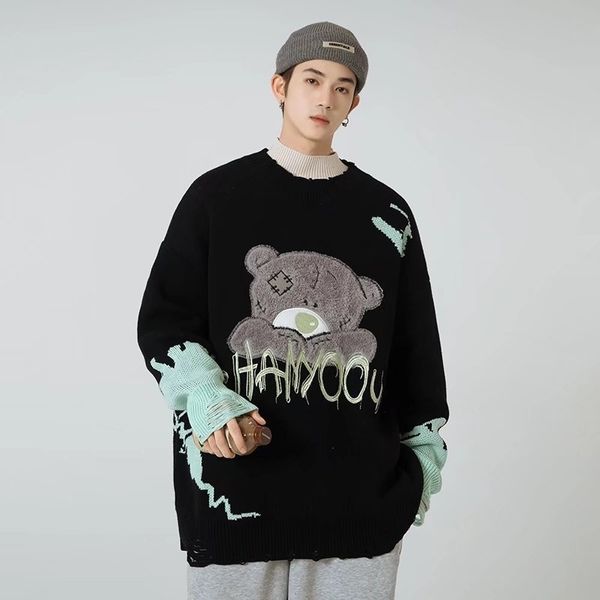 men s sweaters zazomde harajuku cartoon sweater autumn winter pullover fashion o neck long sleeve s loose trendy streetwear 220930, White;black
men s sweaters zazomde harajuku cartoon sweater autumn winter pullover fashion o neck long sleeve s loose trendy streetwear 220930, White;black