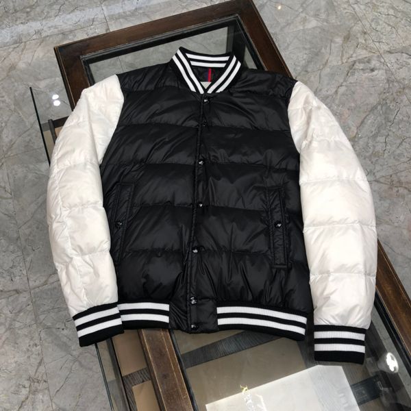 puffer down bomber winter coat baseball jacket warm outwear men classic style pockets jacket white black
puffer down bomber winter coat baseball jacket warm outwear men classic style pockets jacket white black