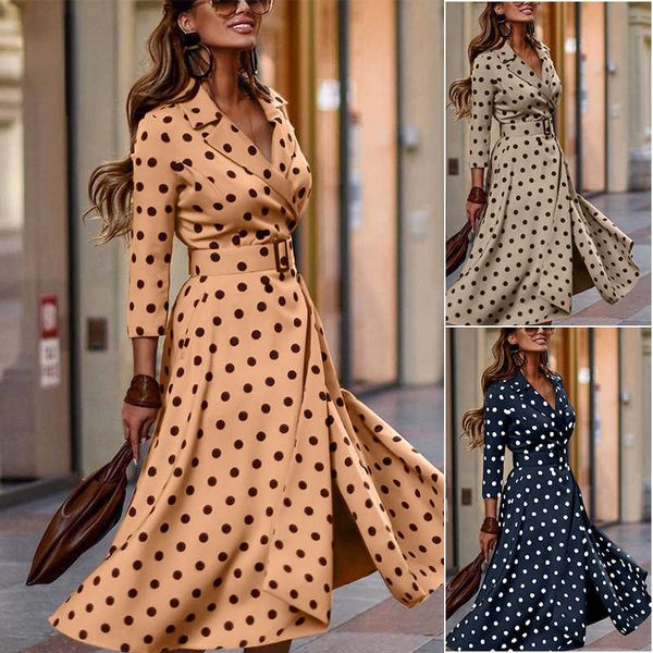 party dresses 2022 summer graceful printed style polka dot v-neck dress women's clothing a line long maxi dress evening party y2k t2209, White;black
party dresses 2022 summer graceful printed style polka dot v-neck dress women's clothing a line long maxi dress evening party y2k t2209, White;black