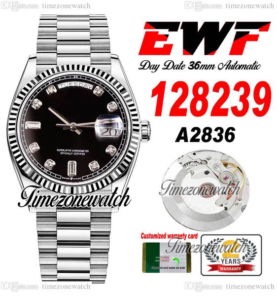 ewf daydate 36mm 128239 a2836 automatic mens watch eta black dial diamonds markers oystersteel bracelet same serial card super edition timez, Slivery;brown
ewf daydate 36mm 128239 a2836 automatic mens watch eta black dial diamonds markers oystersteel bracelet same serial card super edition timez, Slivery;brown