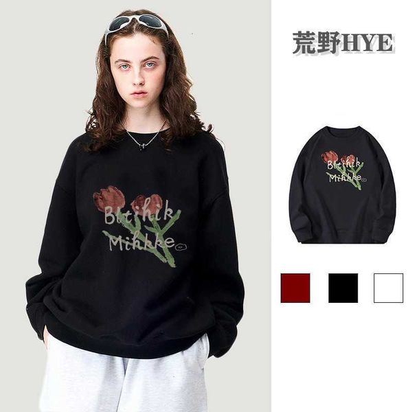 ms. sweater american high street early autumn women's velvet round neck spring and 2022 new loose top, White;black
ms. sweater american high street early autumn women's velvet round neck spring and 2022 new loose top, White;black