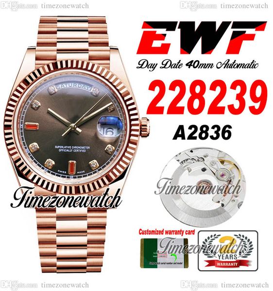ewf daydate 40 228235 a2836 automatic mens watch rose gold fluted bezel brown colors baguette diamond president bracelet same serial card su, Slivery;brown
ewf daydate 40 228235 a2836 automatic mens watch rose gold fluted bezel brown colors baguette diamond president bracelet same serial card su, Slivery;brown