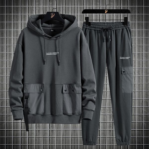 men's tracksuits sweater set spring and autumn sports leisure pants twopiece set trend fat loose work suit large men's coat 220930, Gray
men's tracksuits sweater set spring and autumn sports leisure pants twopiece set trend fat loose work suit large men's coat 220930, Gray