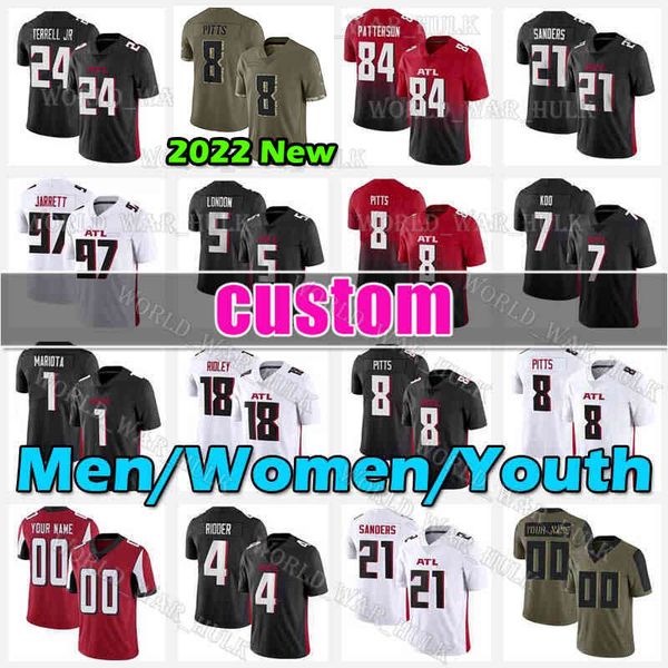 8 kyle pitts football jersey cordarrelle patterson marcus mariota drake london ridley younghoe koo a.j. terrell jr atlantas falcon deion jon, Black;red
8 kyle pitts football jersey cordarrelle patterson marcus mariota drake london ridley younghoe koo a.j. terrell jr atlantas falcon deion jon, Black;red