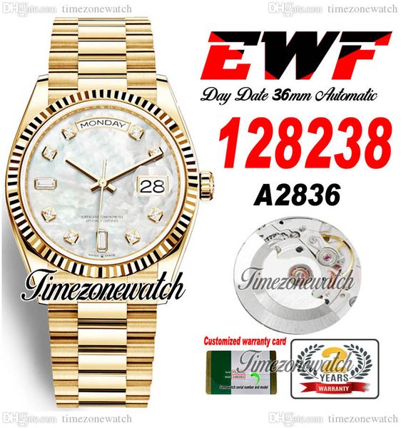 ewf daydate 36mm 128238 a2836 automatic mens watch eta yellow gold mop dial diamonds markers oystersteel bracelet same serial card super edi, Slivery;brown
ewf daydate 36mm 128238 a2836 automatic mens watch eta yellow gold mop dial diamonds markers oystersteel bracelet same serial card super edi, Slivery;brown