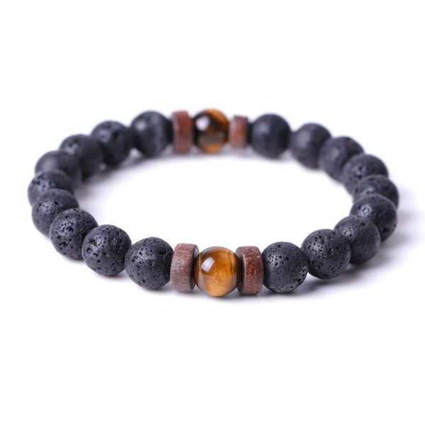 8mm natural lava stone handmade beaded strands charm bracelets for men women elastic bangle lover jewelry, Black
8mm natural lava stone handmade beaded strands charm bracelets for men women elastic bangle lover jewelry, Black