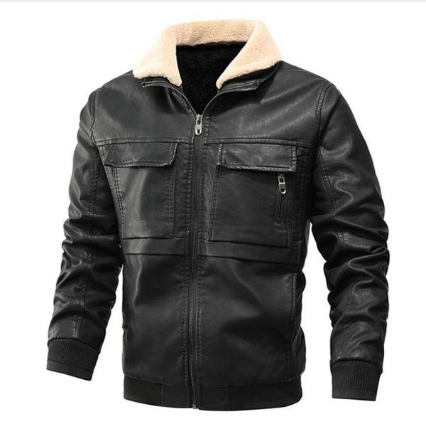 autumn winter jacket men pu leather biker jackets men's turn-down coat fur lined thicken warm coats slim fit plus size 5xl mm10llh08, Black
autumn winter jacket men pu leather biker jackets men's turn-down coat fur lined thicken warm coats slim fit plus size 5xl mm10llh08, Black