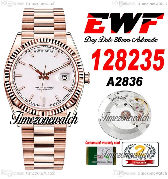 ewf daydate 36mm 128235 a2836 automatic mens watch eta rose gold white dial stick markers oystersteel bracelet same serial card super editio, Slivery;brown
ewf daydate 36mm 128235 a2836 automatic mens watch eta rose gold white dial stick markers oystersteel bracelet same serial card super editio, Slivery;brown