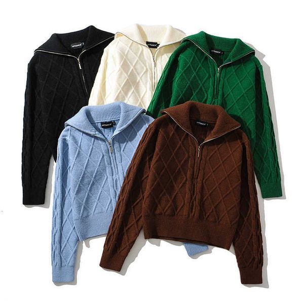 women's knitwear diamond lattice hooded zipper cardigan sweater autumn winter 2022 ins fashion loose knit jacket, White
women's knitwear diamond lattice hooded zipper cardigan sweater autumn winter 2022 ins fashion loose knit jacket, White