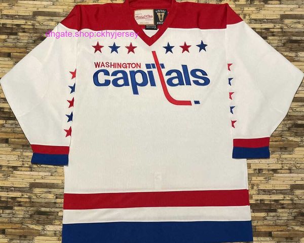 new retro stitched mitchell & ness hockey jersey mens kids throwback jerseys, Black