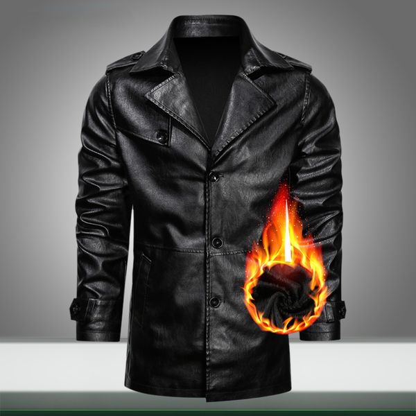 new winter men pu leather jacket warm fleece motorcycle overcoat long sleeve male thick outerwear windbreaker bomber jacket, Black
new winter men pu leather jacket warm fleece motorcycle overcoat long sleeve male thick outerwear windbreaker bomber jacket, Black