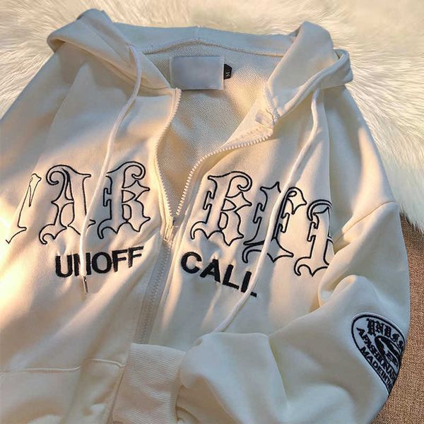 letter embroidery hoodies jackets women casual zip-up punk y2k streetwear female goth retro hoodie sweatshirts clothes oversized, Black
letter embroidery hoodies jackets women casual zip-up punk y2k streetwear female goth retro hoodie sweatshirts clothes oversized, Black