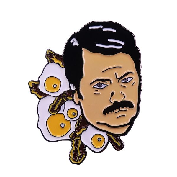 ron swanson bacon eggs lapel pin parks and recreation brooch funny tv show art accessory, Blue
ron swanson bacon eggs lapel pin parks and recreation brooch funny tv show art accessory, Blue