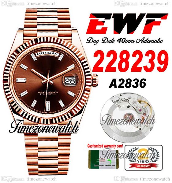 ewf daydate 40 228235 a2836 automatic mens watch rose gold fluted bezel brown baguette diamond dial president bracelet same serial card supe, Slivery;brown
ewf daydate 40 228235 a2836 automatic mens watch rose gold fluted bezel brown baguette diamond dial president bracelet same serial card supe, Slivery;brown