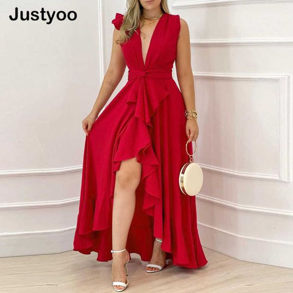 party dresses new women elegant formal gown maxi prom dress female stylish long party dress plunge sleeveless ruffled hem high slit dress t2, White;black
party dresses new women elegant formal gown maxi prom dress female stylish long party dress plunge sleeveless ruffled hem high slit dress t2, White;black