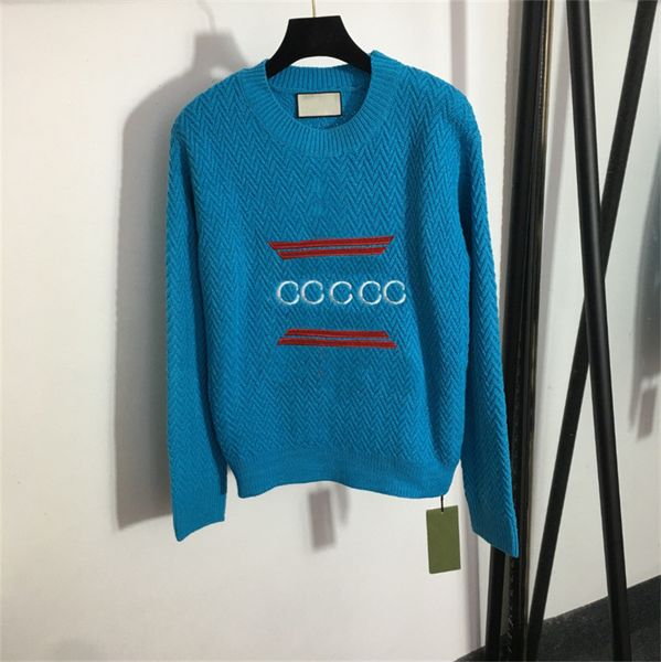 new sweater cloverleaf embroidered letters versatile round neck jumper in blue, White;black
new sweater cloverleaf embroidered letters versatile round neck jumper in blue, White;black