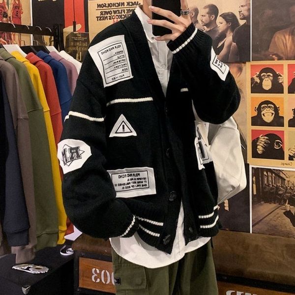 men s sweaters zazomde hip hop cardigan autumn male outwear v neck retro trendy high street casual oversized loose 220930, White;black
men s sweaters zazomde hip hop cardigan autumn male outwear v neck retro trendy high street casual oversized loose 220930, White;black