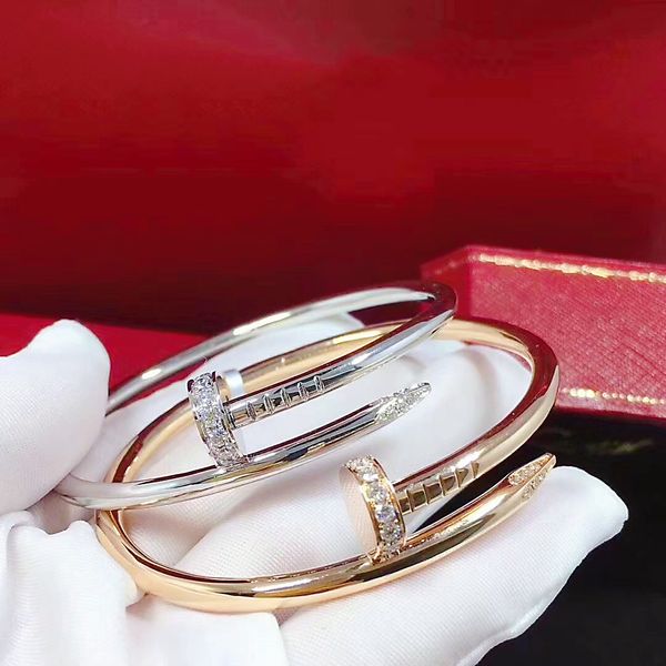 18k gold nail bracelet fashion designer womens bangle boys girls valentines day christmas love gift 316l stainless steel beads, Black 
18k gold nail bracelet fashion designer womens bangle boys girls valentines day christmas love gift 316l stainless steel beads, Black