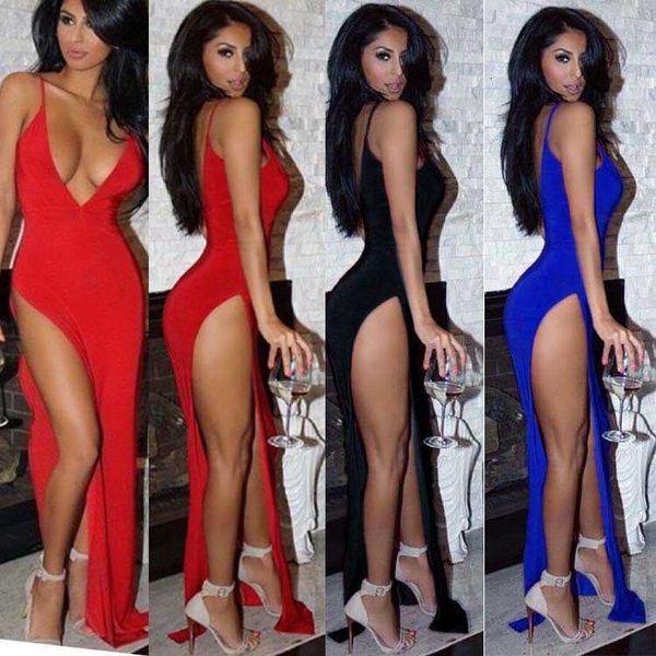 casual dress front and back deep v low cut high elastic tight nightclub side split long skirt party fun, Black;gray
casual dress front and back deep v low cut high elastic tight nightclub side split long skirt party fun, Black;gray