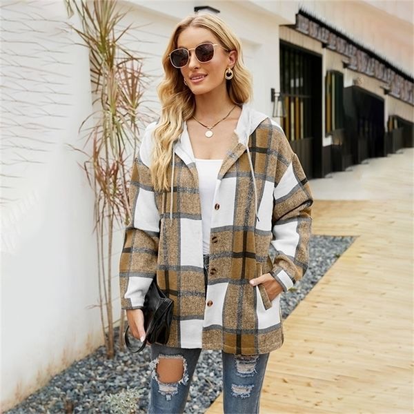 womens jackets ladies plaid jacket fall winter clothes women hooded casual loose shirt button simple fashion splicing multiple colors warm 2, Black;brown
womens jackets ladies plaid jacket fall winter clothes women hooded casual loose shirt button simple fashion splicing multiple colors warm 2, Black;brown