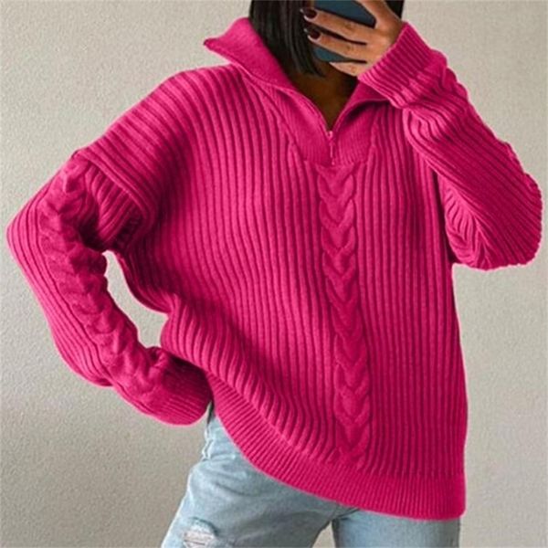 womens knits tees female zipperup loose solid sweater women winter long sleeve pullover knitting autumn female fashion twist knitted shirt, White
womens knits tees female zipperup loose solid sweater women winter long sleeve pullover knitting autumn female fashion twist knitted shirt, White