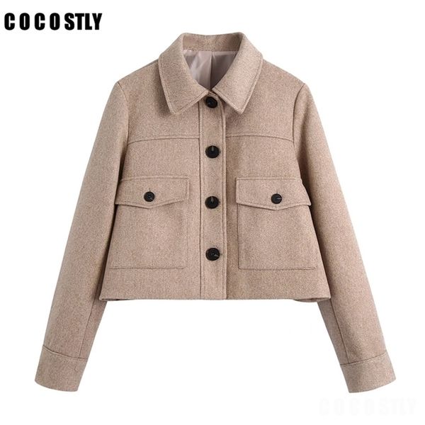 womens jackets autumn winter womens jacket vintage warm coat woolen loose vintage pockets casual button short jacket female trf 220930, Black;brown
womens jackets autumn winter womens jacket vintage warm coat woolen loose vintage pockets casual button short jacket female trf 220930, Black;brown