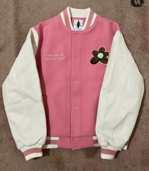 men's jackets luxury men pink golf flower le fleur tyler the creator pu leather varsity coats / down cotton warm winter 16, Black;brown
men's jackets luxury men pink golf flower le fleur tyler the creator pu leather varsity coats / down cotton warm winter 16, Black;brown