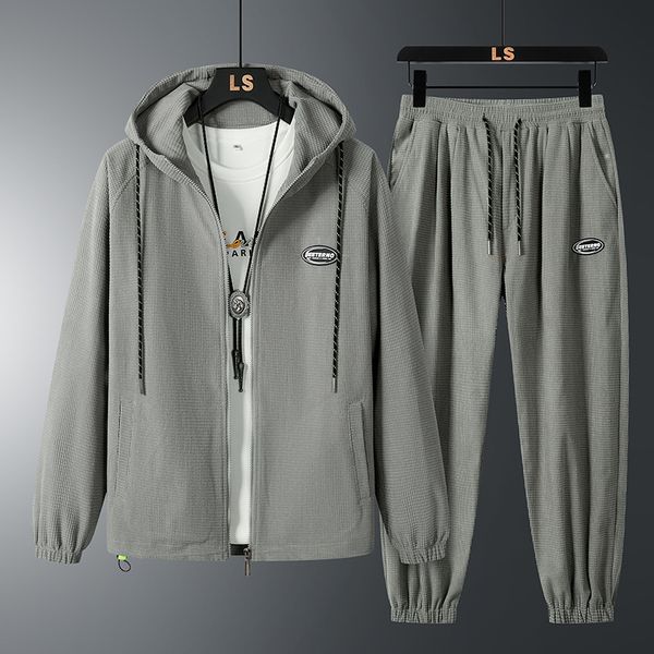 men's tracksuits checkerboard sports suit men's spring and autumn thin style plus fat plussize hooded cardigan sweater pants twopi, Gray
men's tracksuits checkerboard sports suit men's spring and autumn thin style plus fat plussize hooded cardigan sweater pants twopi, Gray