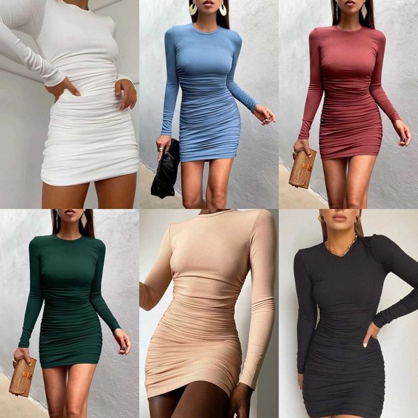 womens knitwear 22 autumn and winter new long sleeve knitted character round neck slim fitting bottomed solid color dress, White
womens knitwear 22 autumn and winter new long sleeve knitted character round neck slim fitting bottomed solid color dress, White