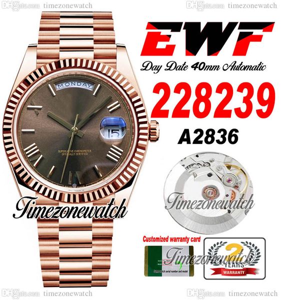 ewf daydate 40 228235 a2836 automatic mens watch rose gold fluted bezel brown dial roman markers president bracelet same serial card super t, Slivery;brown
ewf daydate 40 228235 a2836 automatic mens watch rose gold fluted bezel brown dial roman markers president bracelet same serial card super t, Slivery;brown
