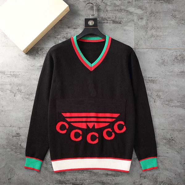 men v-neck sweater winter autumn knitted long-sleeved color-blocking striped sweater trendy youth slim style, White;black
men v-neck sweater winter autumn knitted long-sleeved color-blocking striped sweater trendy youth slim style, White;black